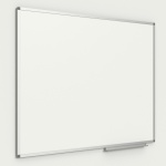 Whiteboard, 120x100 cm, mit 40 cm Ablage, Stahl weiß, 